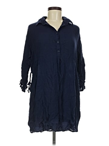 Charlotte Russe 3/4 Sleeve Button-Down Shirt (view 1)