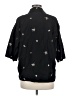 ROMY Black 3/4 Sleeve Button-Down Shirt Size M - photo 2
