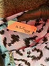 A.L.C. Animal Print Blue Casual Dress Size 8 - photo 7