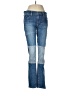 Pilcro and the Letterpress Color Block Blue Jeans Size 28 waist - photo 1