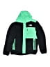 The North Face 100% Polyester Color Block Green Black Jacket Size 14 - 16 - photo 1