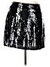 J.Crew Collection 100% Polyester Graphic Silver Casual Skirt Size 10 - photo 1