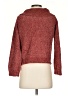 About Us 100% Polyester Tweed Red Turtleneck Sweater Size S - photo 2