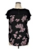 Rewind Black Short Sleeve Blouse Size XL - photo 1