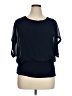 Joseph A. 100% Polyester Blue Short Sleeve Top Size XL - photo 1