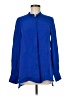 Vince. 100% Silk Blue Long Sleeve Silk Top Size 8 - photo 1