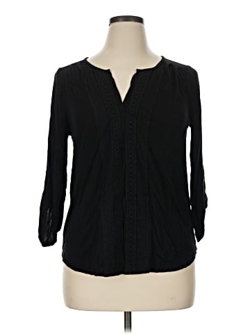 Cable & Gauge 3/4 Sleeve Blouse (view 1)