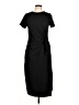 Renee C. Solid Black Casual Dress Size L - photo 1
