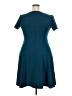 Alyx 100% Polyester Solid Teal Casual Dress Size 18 - photo 2