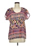 Fun & Flirt 100% Polyester Pink Short Sleeve Blouse Size M - photo 1