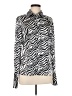 Boston Proper Animal Print Ivory Long Sleeve Blouse Size 8 - photo 1