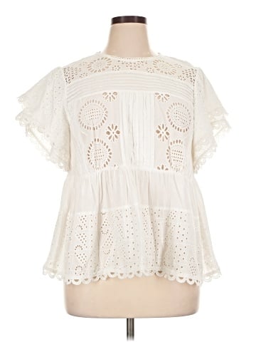 Forever That Girl for Anthropologie Short Sleeve Blouse (view 1)