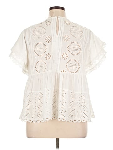 Forever That Girl for Anthropologie Short Sleeve Blouse (view 2)