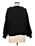 Line & Dot Solid Black Pullover Sweater Size L - photo 1