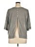 Monroe and Main 100% Polyester Metallic Silver Short Sleeve T-Shirt Size 1X - photo 2