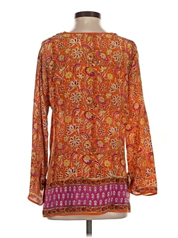Tolani 3/4 Sleeve Silk Top (view 2)