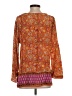 Tolani 100% Silk Orange 3/4 Sleeve Silk Top Size S - photo 2