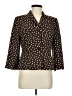 Le Suit 100% Polyester Polka Dots Brown Jacket Size 8 Petite - photo 1