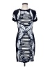 Escada 100% Viscose Graphic Blue Casual Dress Size EU 36 / US 6 - photo 1