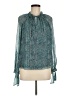 Rebecca Taylor Teal Long Sleeve Blouse Size 6 - photo 1