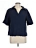 L.L.Bean 100% Cotton Blue Short Sleeve Blouse Size L - photo 1
