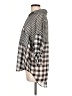 Double Zero 100% Polyester Checkered-gingham Gray 3/4 Sleeve Blouse Size L - photo 5