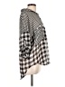 Double Zero 100% Polyester Checkered-gingham Gray 3/4 Sleeve Blouse Size L - photo 4