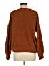 Pink Rose 100% Polyester Solid Brown Pullover Sweater Size M - photo 2
