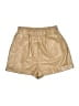 Blush Metallic Gold Khaki Shorts Size S - photo 1