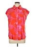 Renuar 100% Polyester Tropical Pink Sleeveless Blouse Size L - photo 1