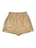 Blush Metallic Gold Khaki Shorts Size S - photo 2