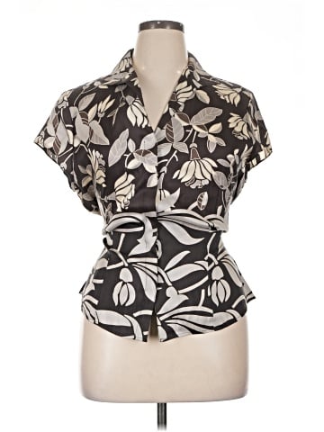 Lafayette 148 New York Short Sleeve Blouse (view 1)