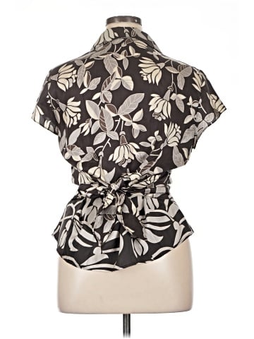 Lafayette 148 New York Short Sleeve Blouse (view 2)