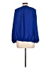 Diane von Furstenberg 100% Polyester Blue Long Sleeve Blouse Size L - photo 2