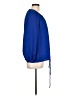 Diane von Furstenberg 100% Polyester Blue Long Sleeve Blouse Size L - photo 4