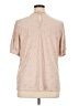 Peach 100% Polyester Tan Short Sleeve Blouse Size 1X - photo 2