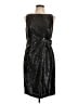 Anne Klein Metallic Black Cocktail Dress Size 10 - photo 1