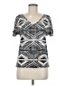 INC International Concepts Silver Short Sleeve Top Size M - photo 1