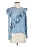 Maje Blue Long Sleeve Blouse Size Sm (1) - photo 1