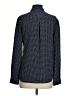 Garnet Hill 100% Silk Polka Dots Blue Long Sleeve Silk Top Size 4 - photo 2