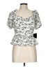 Lulus 100% Polyester Ivory Short Sleeve Blouse Size L - photo 1