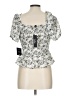Lulus 100% Polyester Ivory Short Sleeve Blouse Size L - photo 2