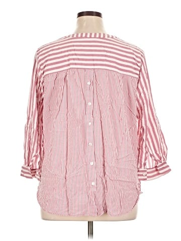 Jane and Delancey 3/4 Sleeve Button-Down Shirt (view 2)