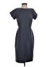 Ann Taylor Solid Gray Blue Casual Dress Size 4 Petite - photo 1