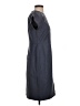 Ann Taylor Solid Gray Blue Casual Dress Size 4 Petite - photo 4