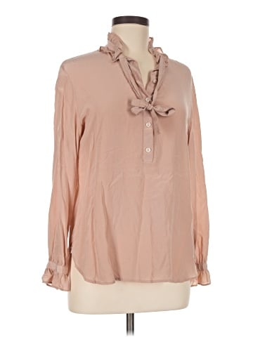 J Brand Long Sleeve Silk Top (view 1)