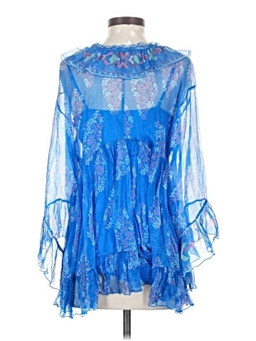 Johnny Was 3/4 Sleeve Silk Top (view 2)