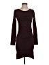 Leith Solid Burgundy Casual Dress Size S - photo 1