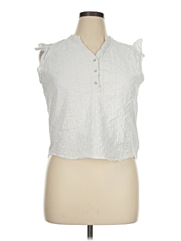Draper James RSVP Sleeveless Button-Down Shirt (view 1)