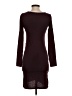 Leith Solid Burgundy Casual Dress Size S - photo 2